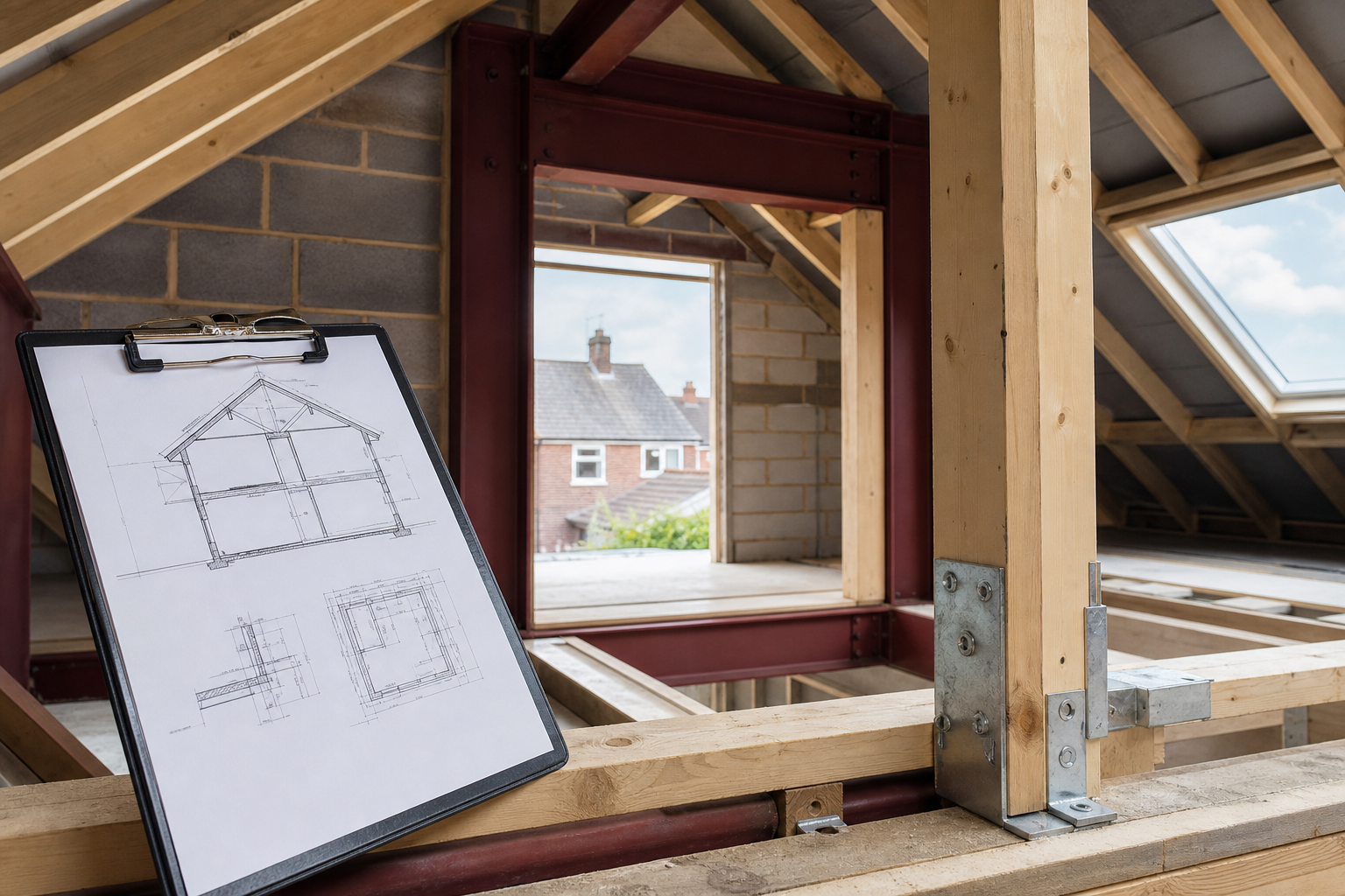 Building control inspection during a loft conversion in Hertfordshire