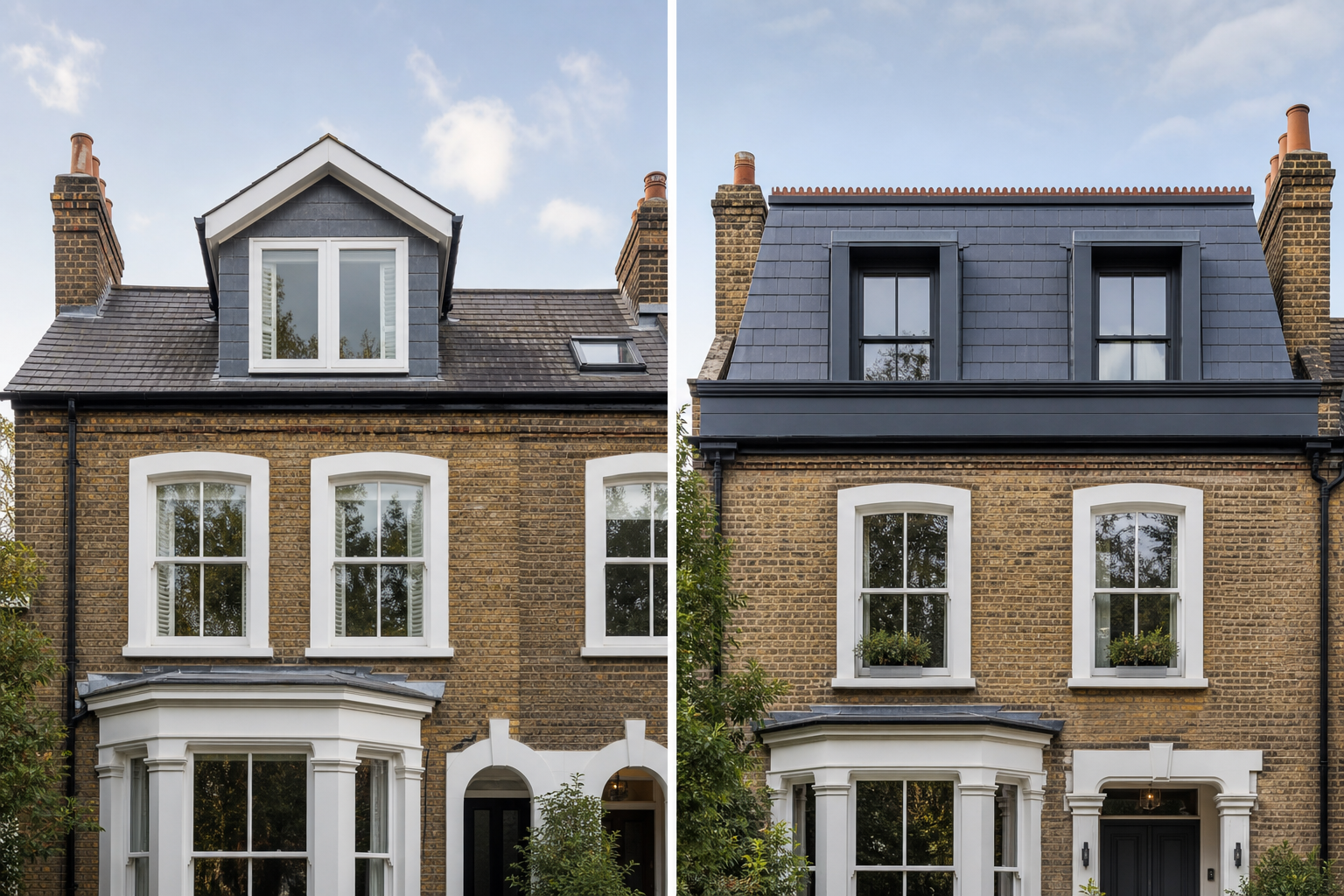Dormer and mansard loft conversion comparison on Hertfordshire homes
