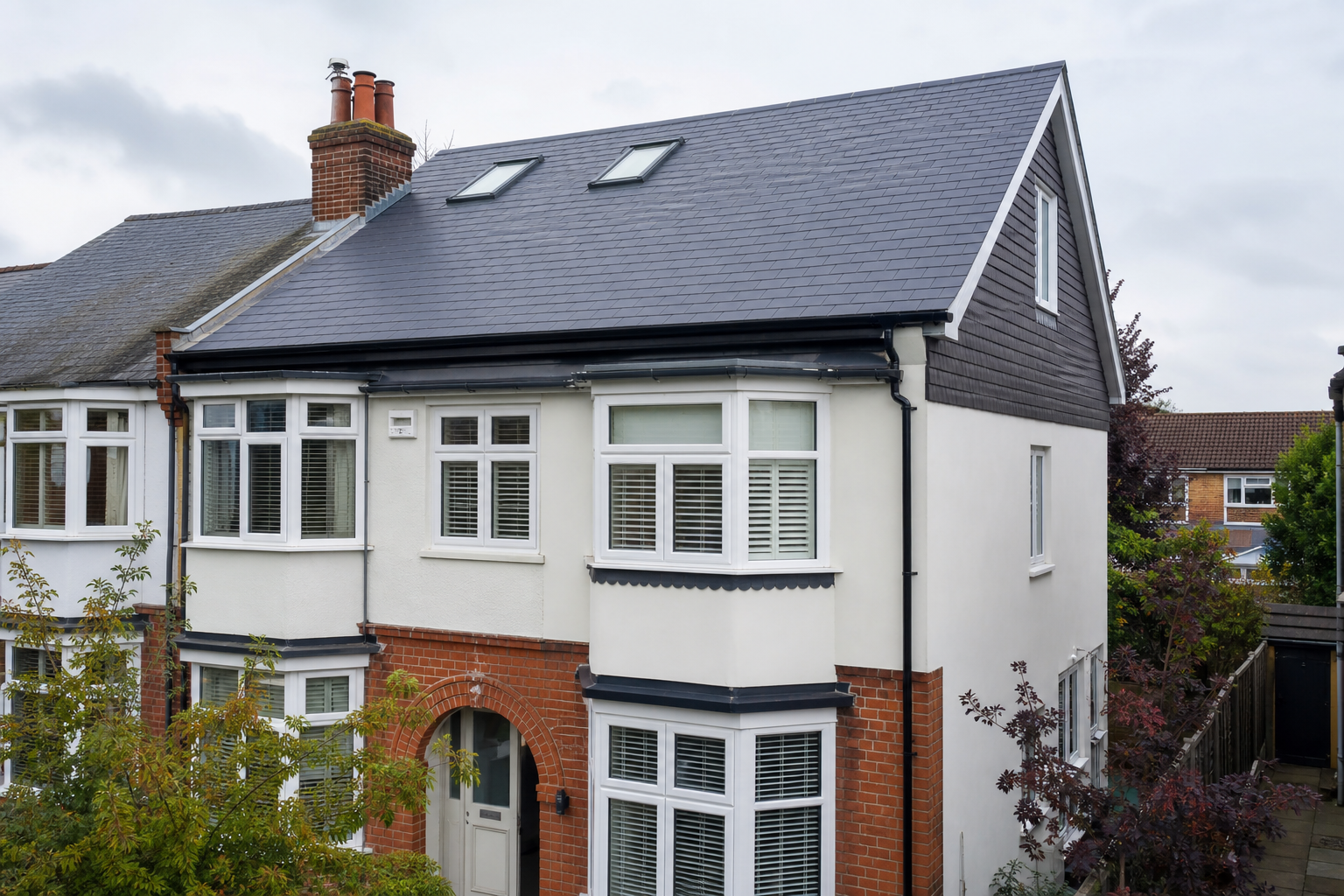 Hip-to-gable loft conversion on a 1930s semi-detached home in Hertfordshire