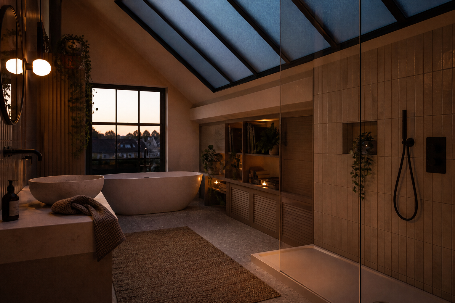 Bishop's Stortford en-suite loft exterior at dusk