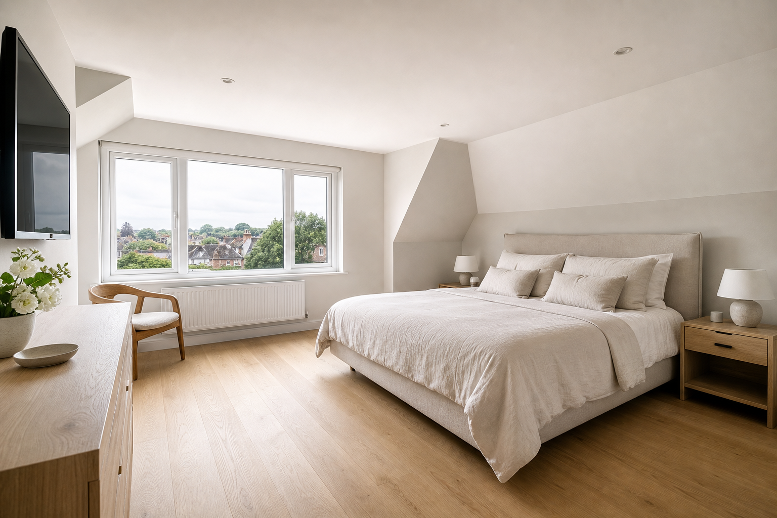 Rear dormer loft conversion with rooflights in St Albans
