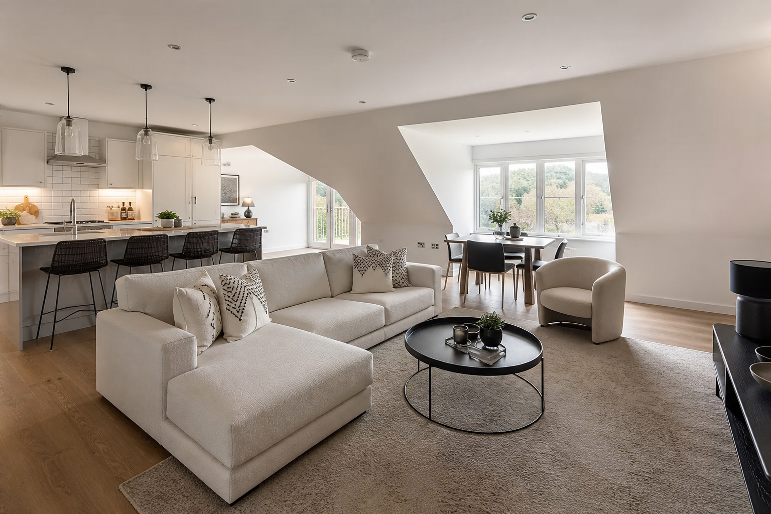 Loft living space conversion with dormer extension on a Ware family home