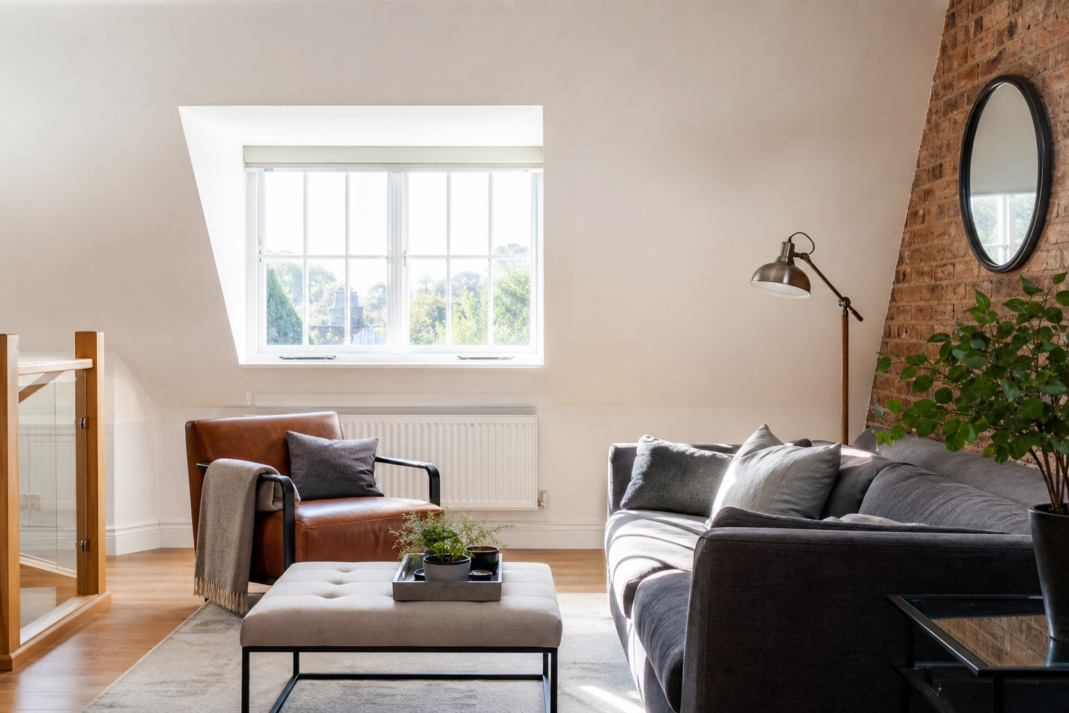Dormer window and rooflights bringing daylight into the loft living space