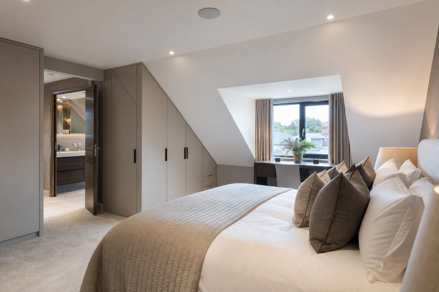 Loft bedroom with en-suite in Hertfordshire