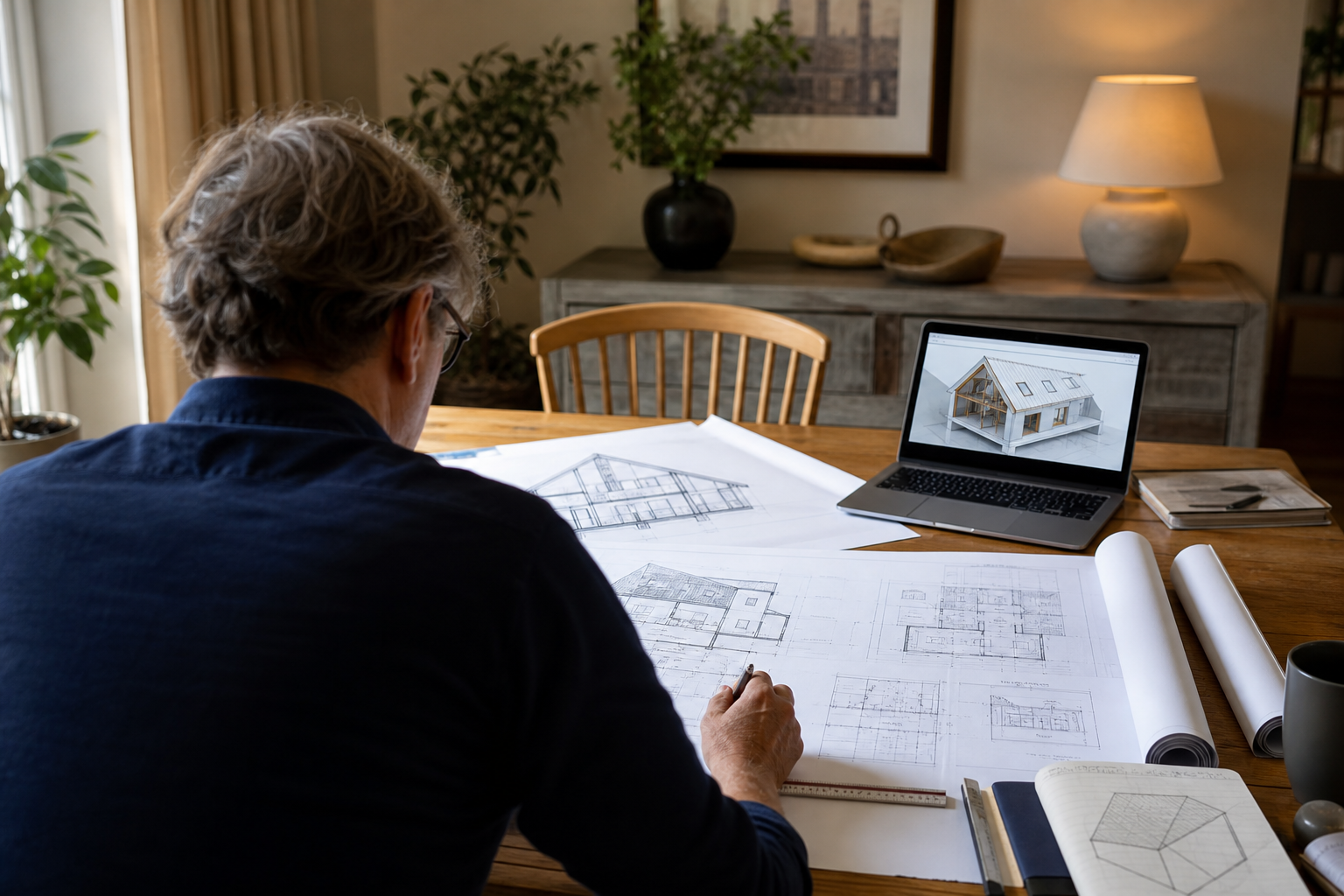 Architectural drawings for a loft conversion in Hertfordshire